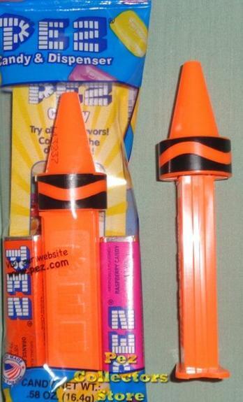 $2.99 Clearance! Pez ~ Orange Crayola  ~ W/ 10 Packs Of Candy ~ Cheap Shipping