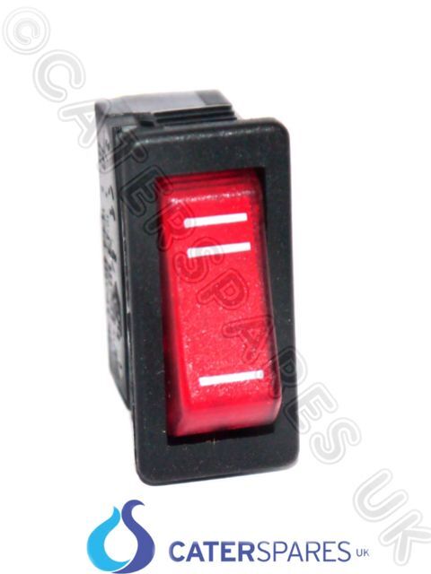 00032 Genuine Dualit 1 & 2 Slot Selector Switch 230 Volt 3 Pin Red Neon Rocker